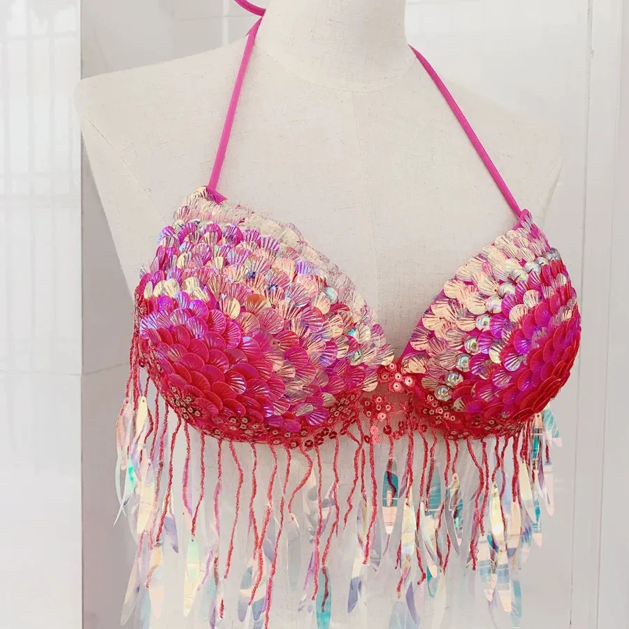 Sea Siren – Meerjungfrauen-Bikini mit Perlen-Glitzer