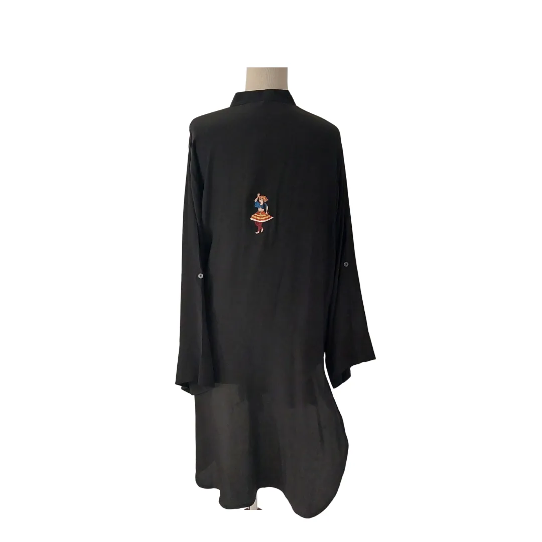 Shamsha Hashwani Black Tunic | Pre Loved |