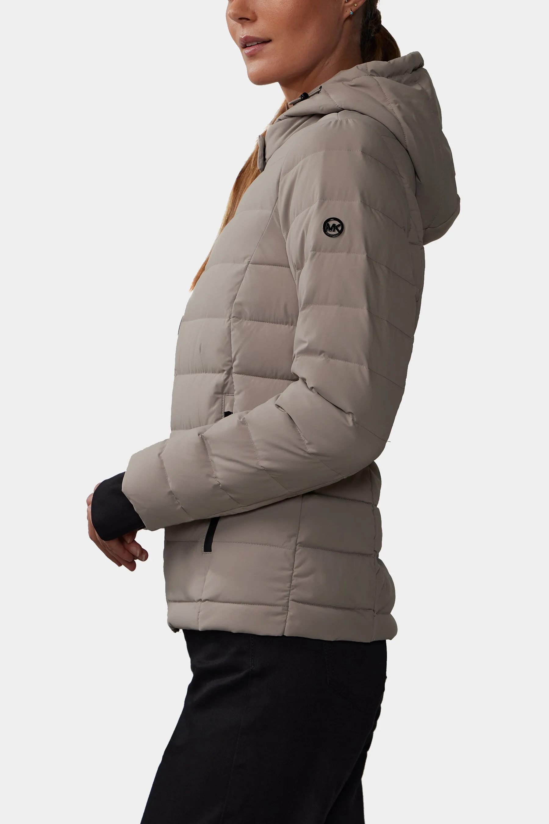 Short Packable Hooded Jacket