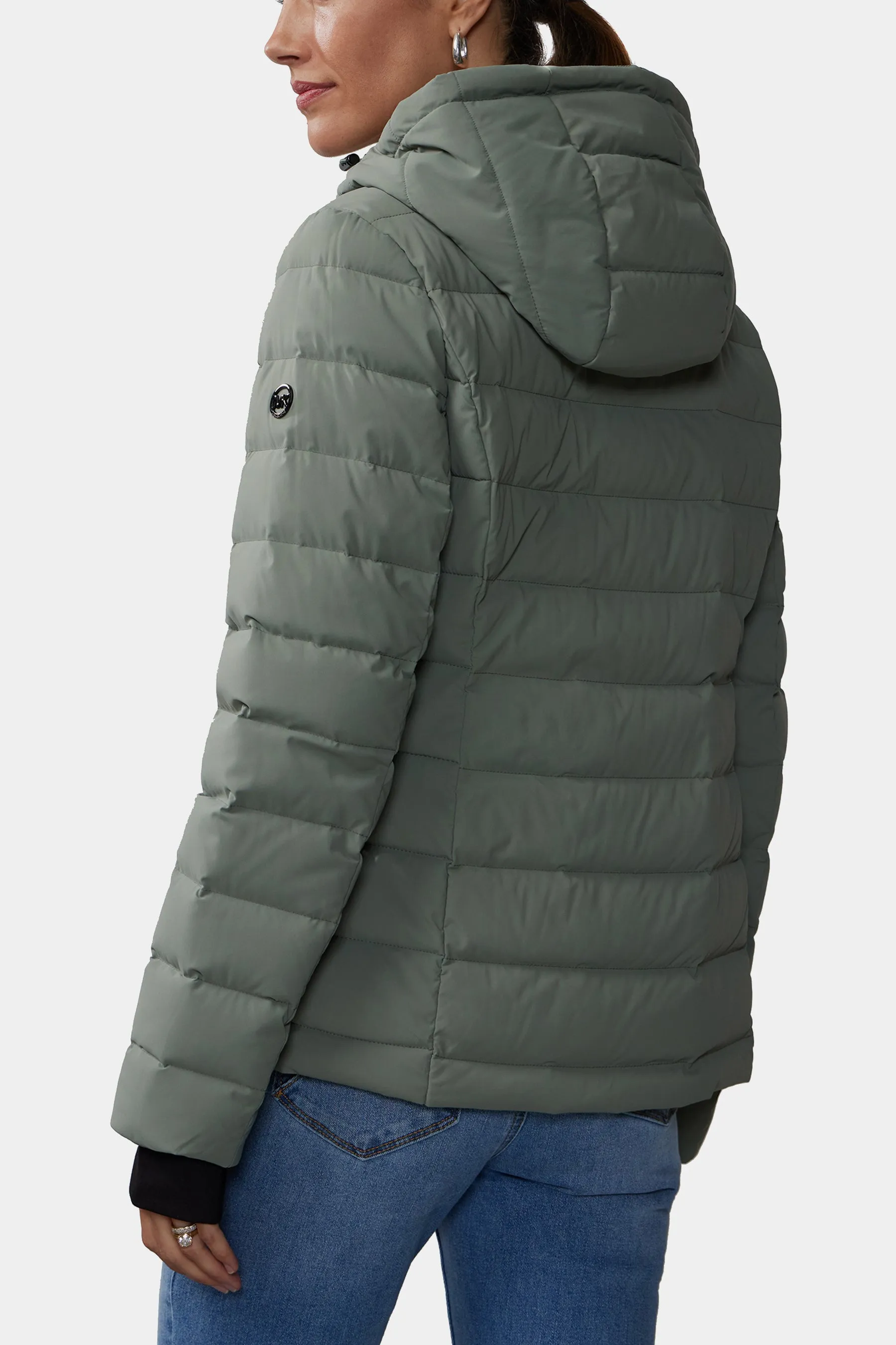 Short Packable Hooded Jacket