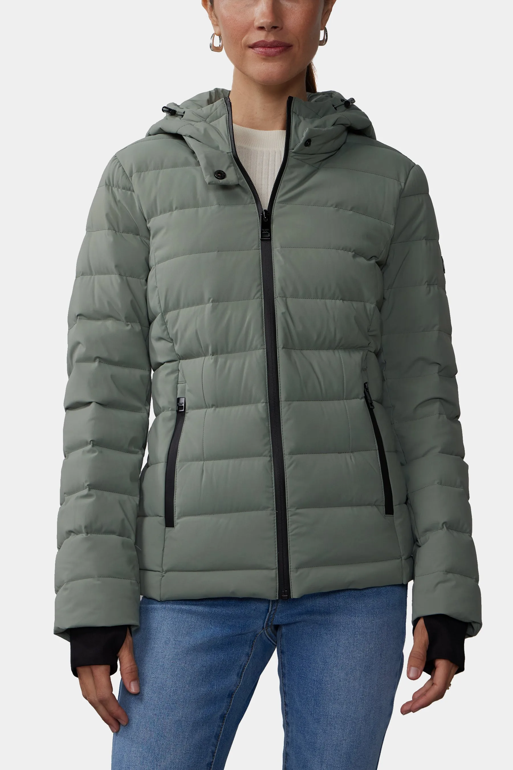 Short Packable Hooded Jacket