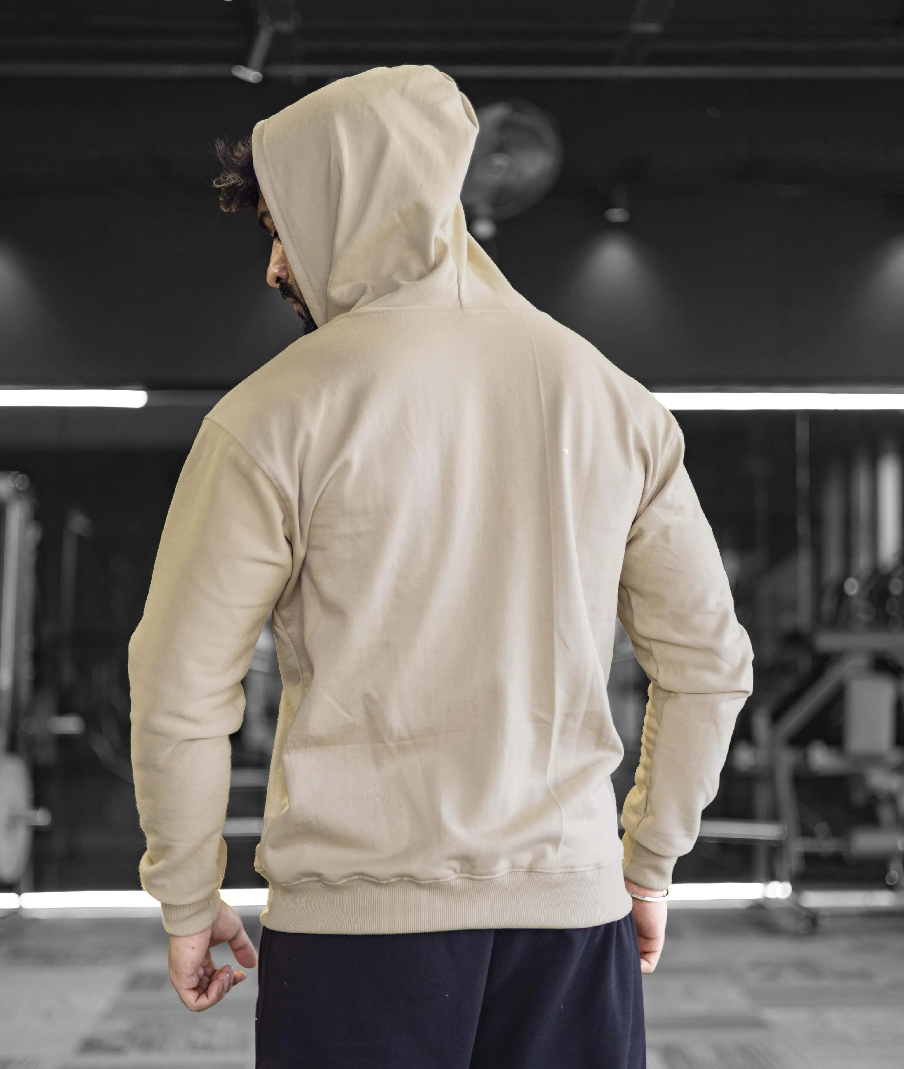 Signature Oversized GymX Hoodie: Beige