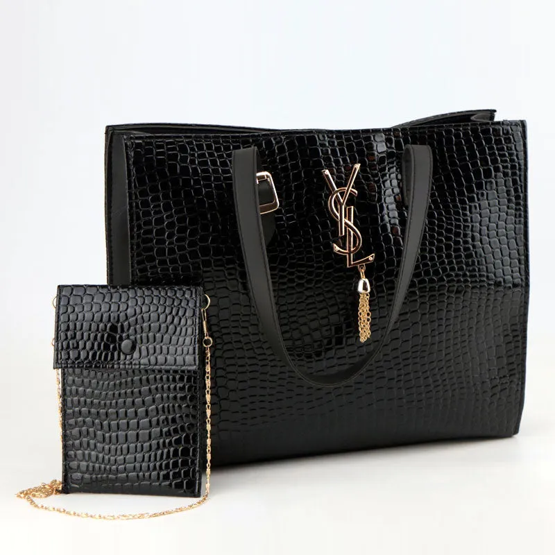 Silhouette Shoulder Bag Chain Wallet Handbag Set