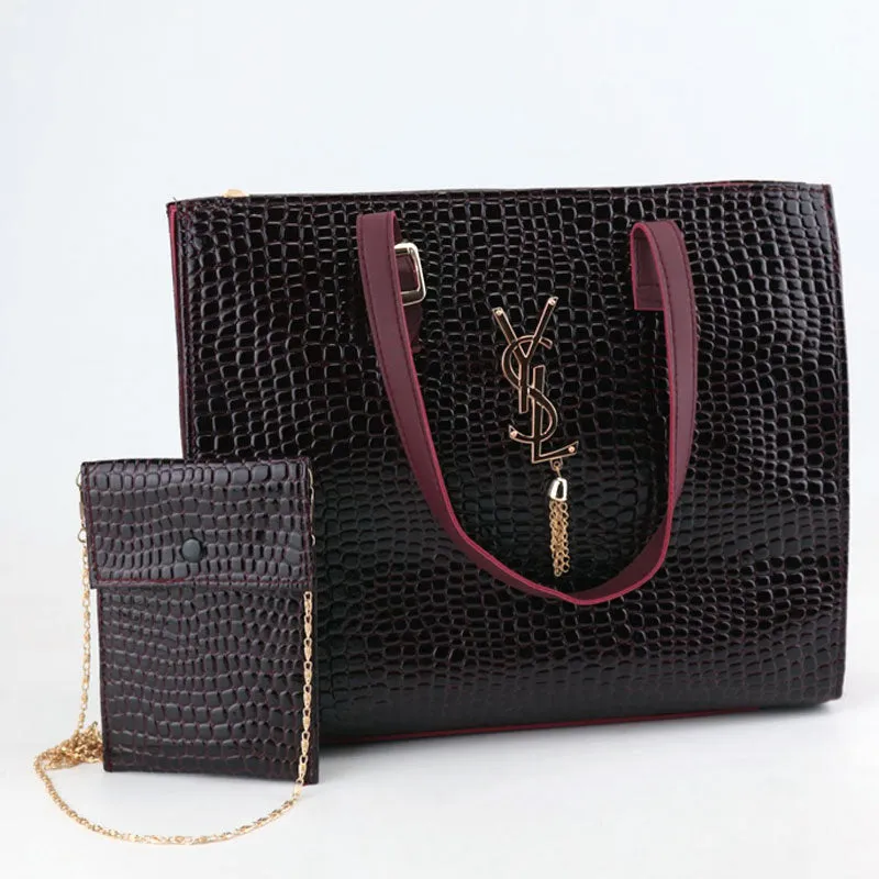 Silhouette Shoulder Bag Chain Wallet Handbag Set