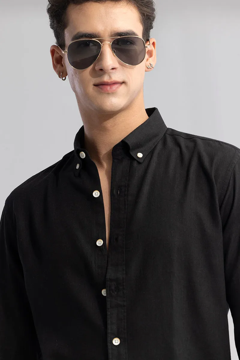 Sleek Style Plain Black Shirt