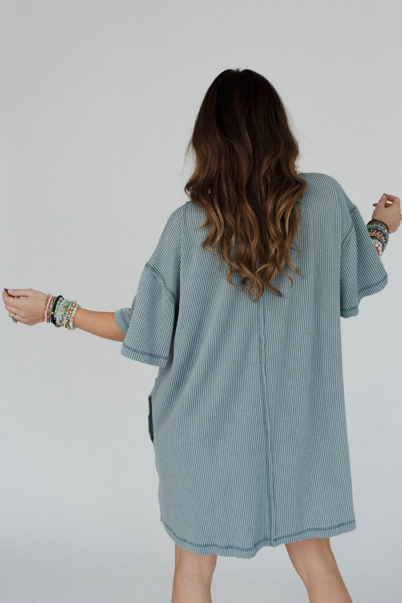 Soft Touch Tunic Dress - Seafoam