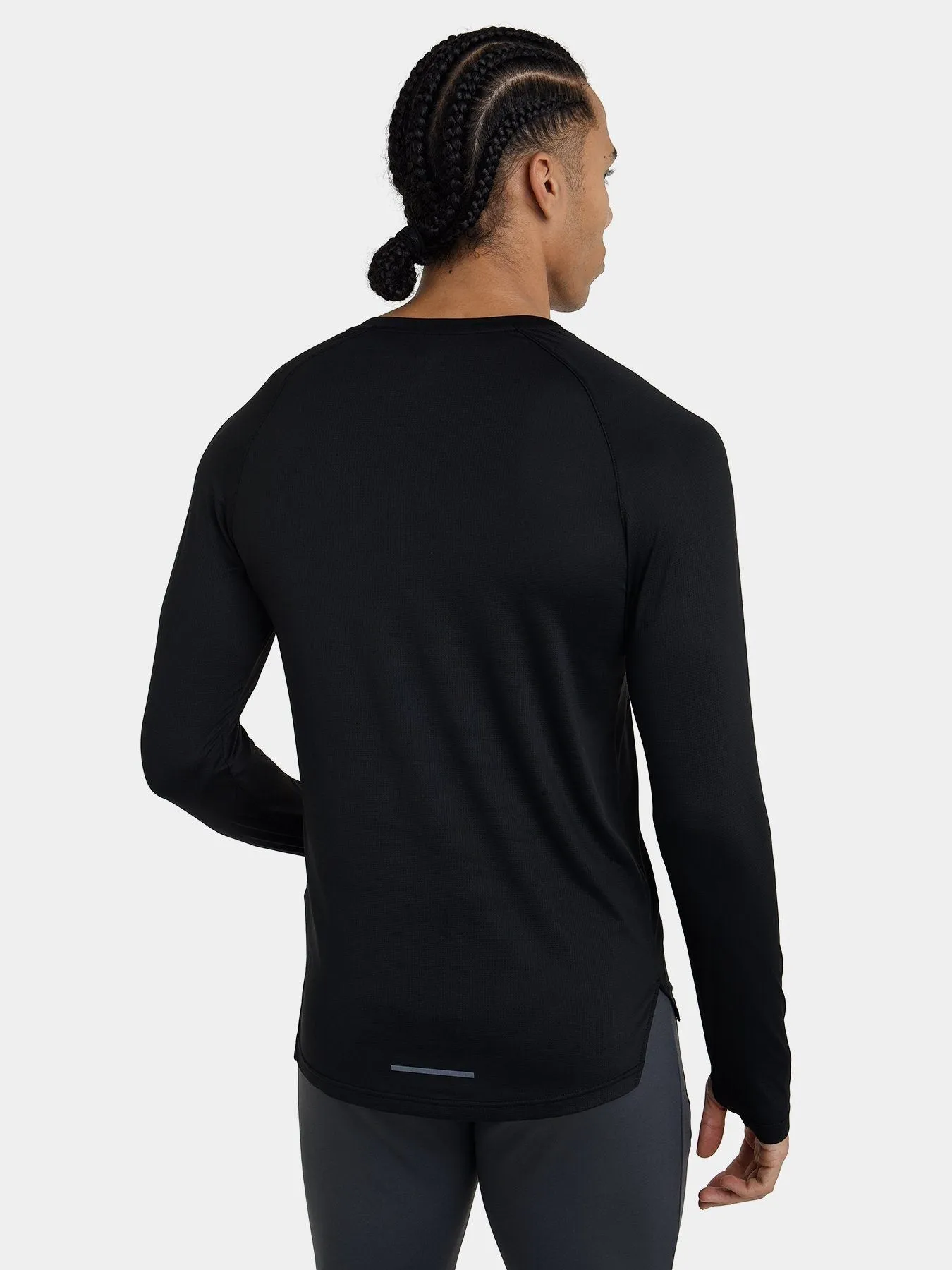 Sonic Long Sleeve Crew Neck Running Top With Thumbholes & Reflective Strips