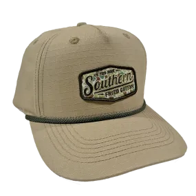 Southern Fried Cotton Khaki Rope Camo Hat