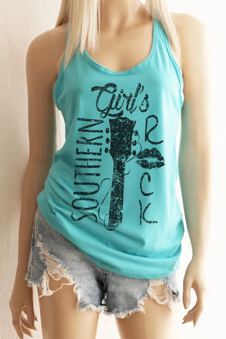 Southern Girl's Rock Racerback Tank Top