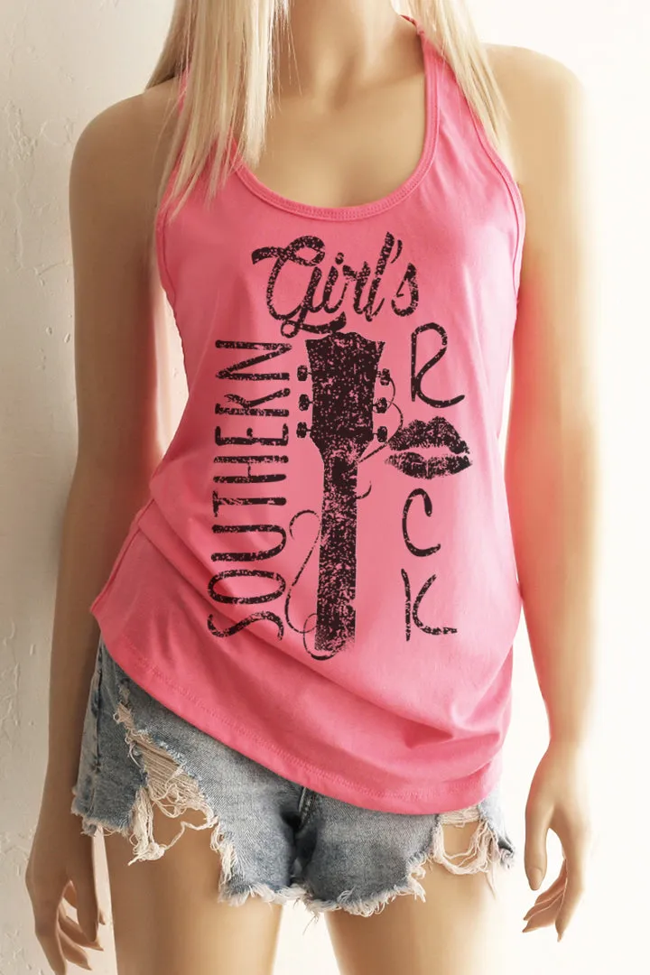 Southern Girl's Rock Racerback Tank Top