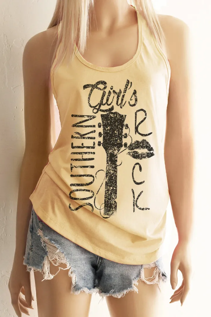 Southern Girl's Rock Racerback Tank Top