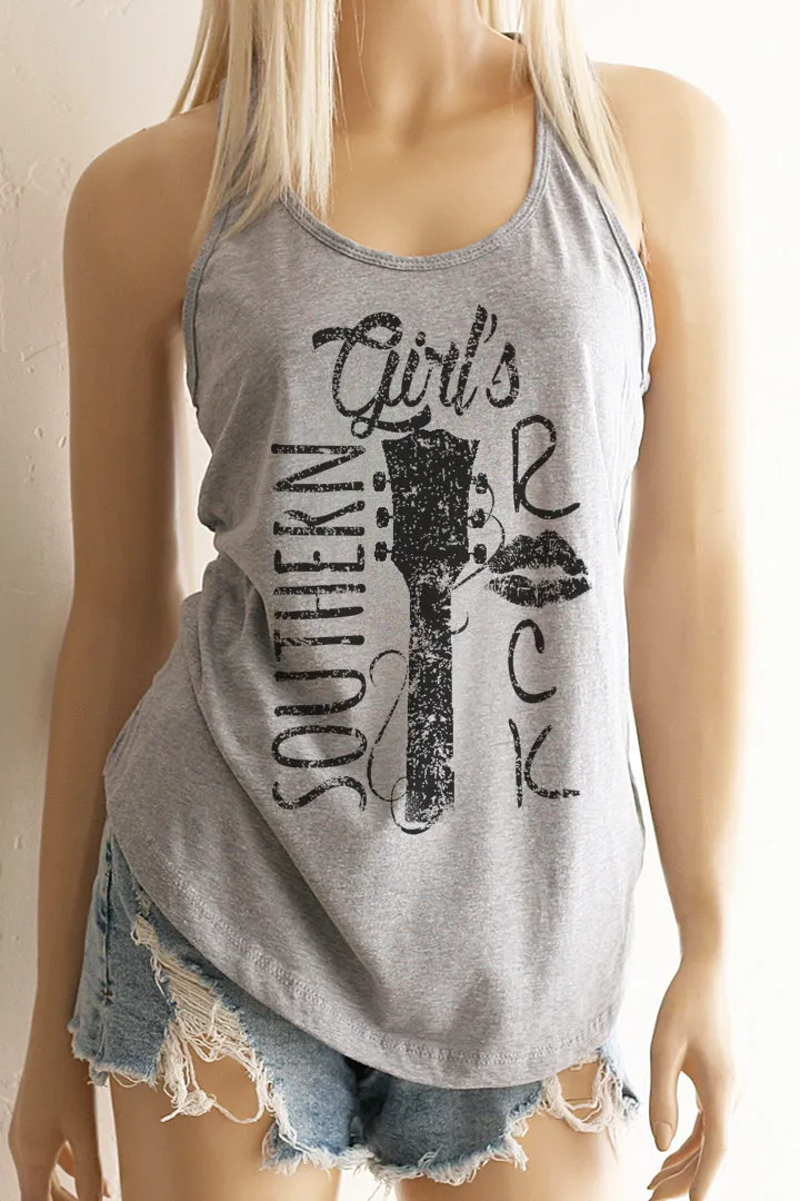 Southern Girl's Rock Racerback Tank Top