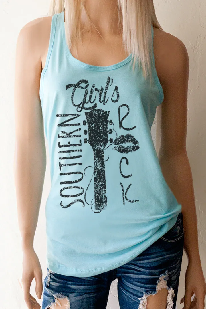 Southern Girl's Rock Racerback Tank Top