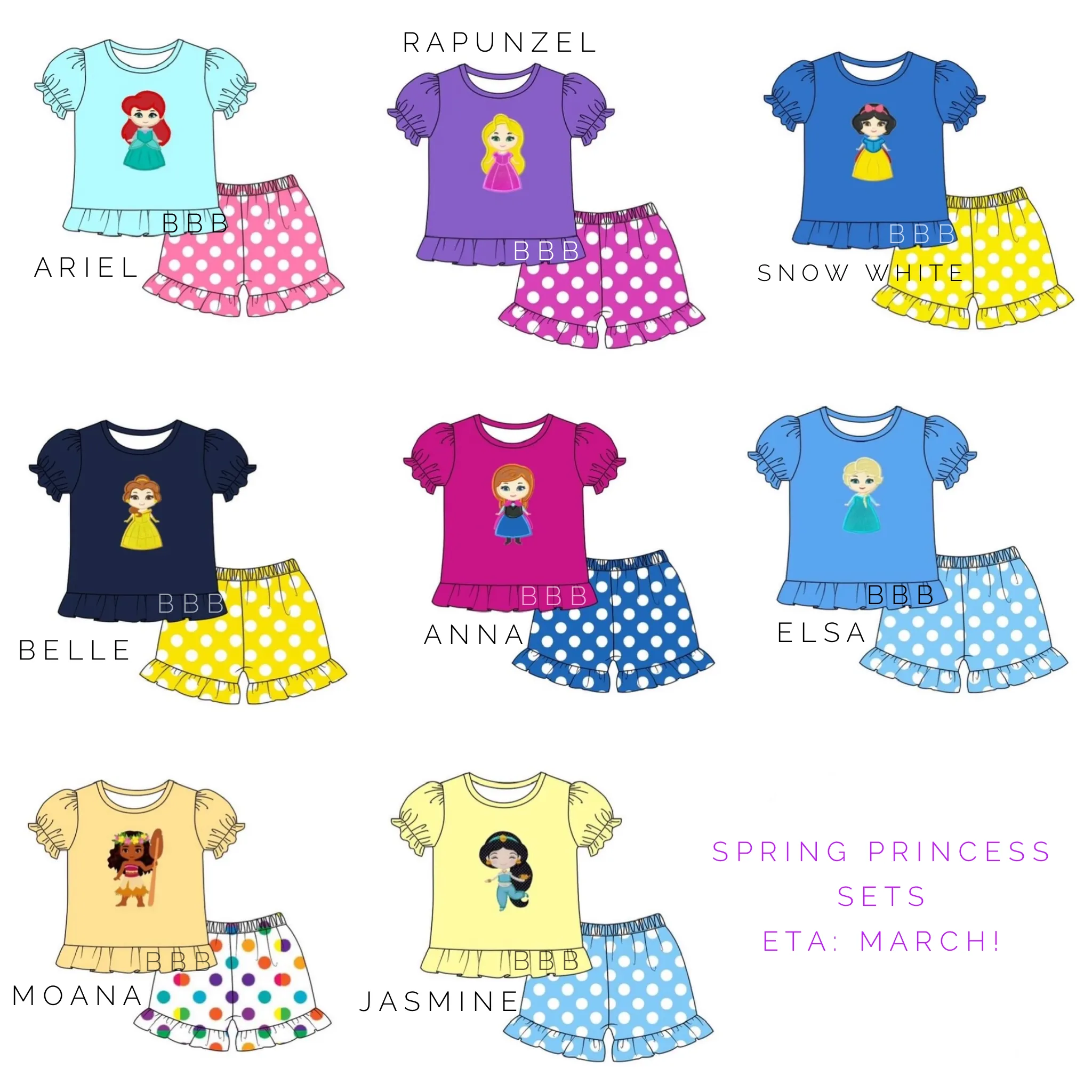 Spring Princess Sets - IN STOCK