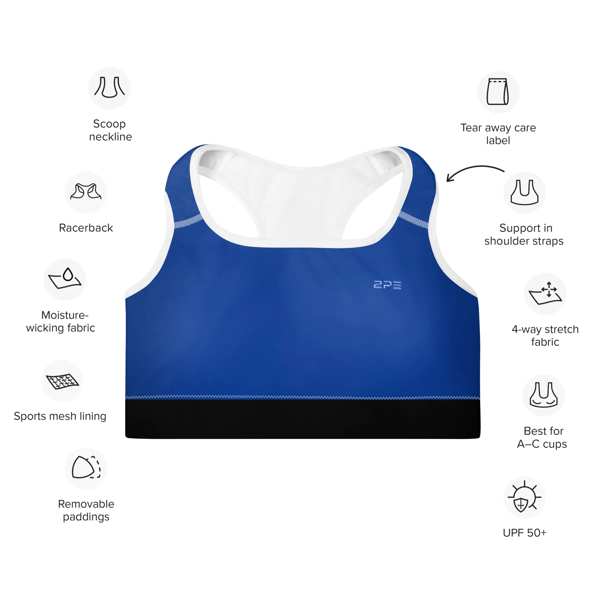 Stand with Israel Padded Sports Bra