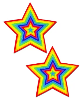 Star: Velvet Rainbow Pumping Nipple Pasties