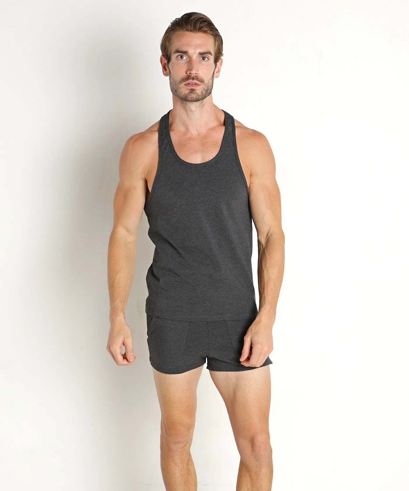 String Tank Top (Charcoal Grey)