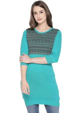 Style Quotient Women AQUA RoundNeck Geometric Print Fashion Tunics