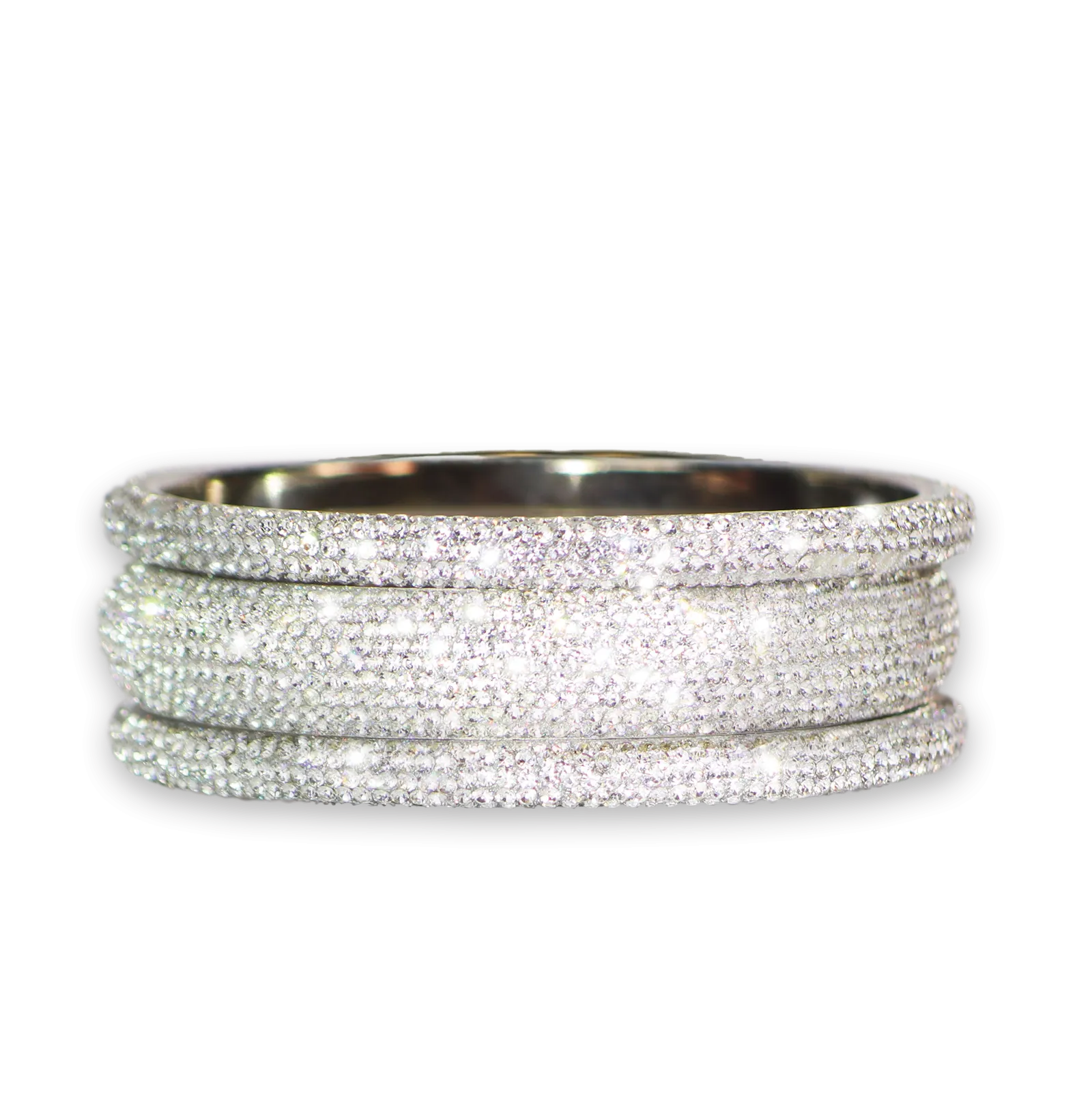 Sundar Bangles  Bollywood White Crystal