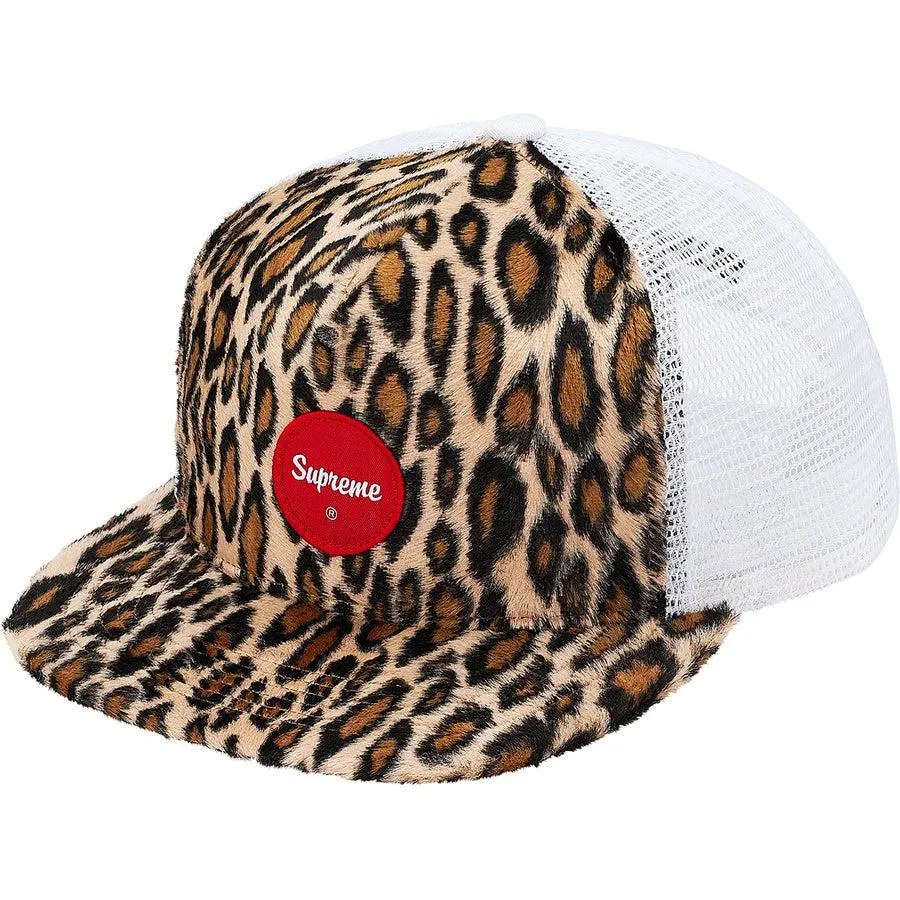 Supreme Leopard Mesh Back 5-Panel (White)