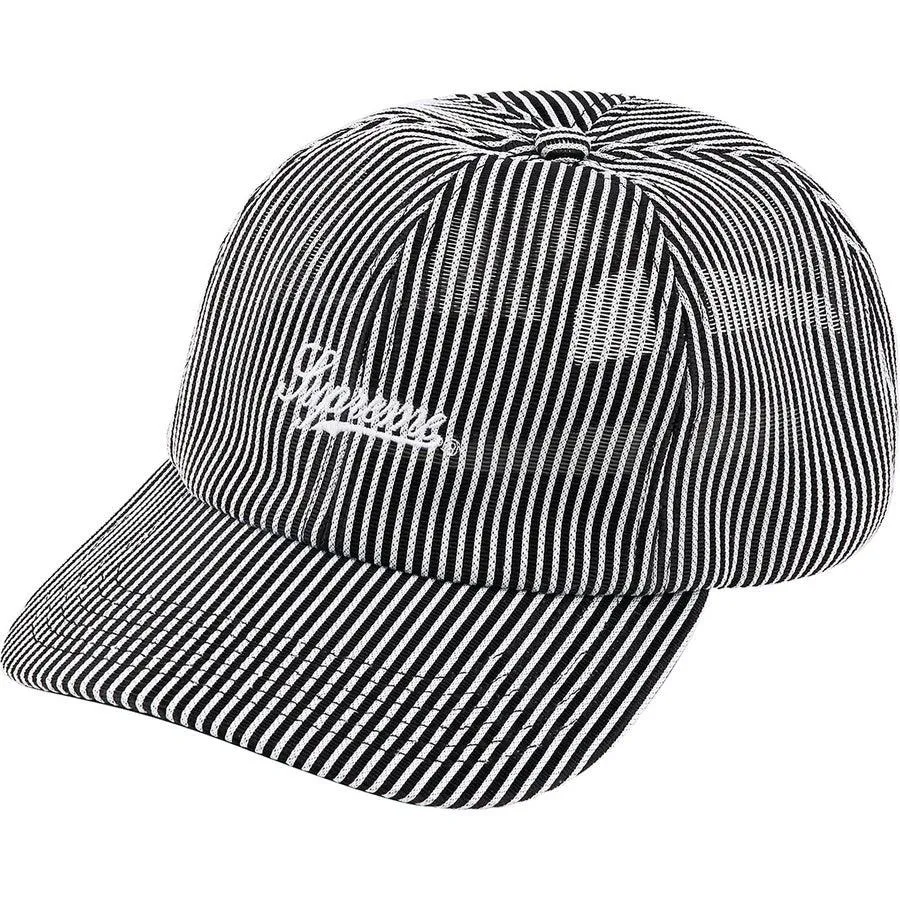 Supreme Stripe Mesh 6-Panel (Black)