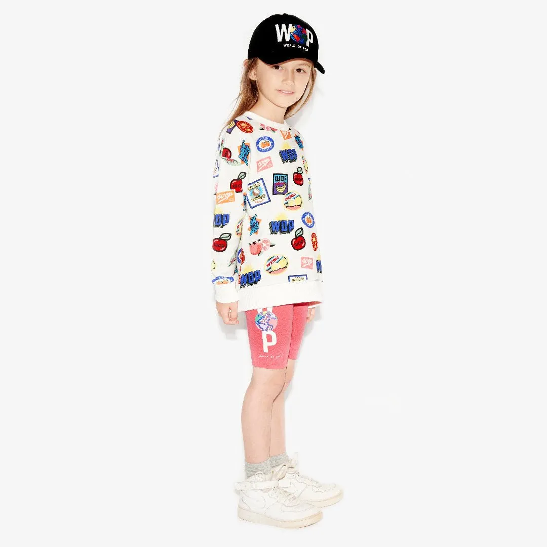 Sweatshirt printed "Tutti Frutti" for children in organic cotton