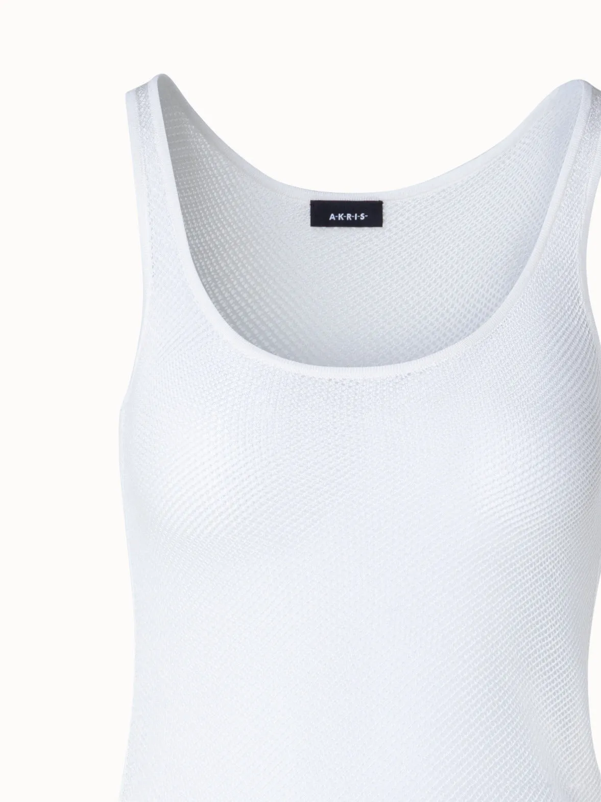 Tanktop aus Seiden-Mesh-Strick