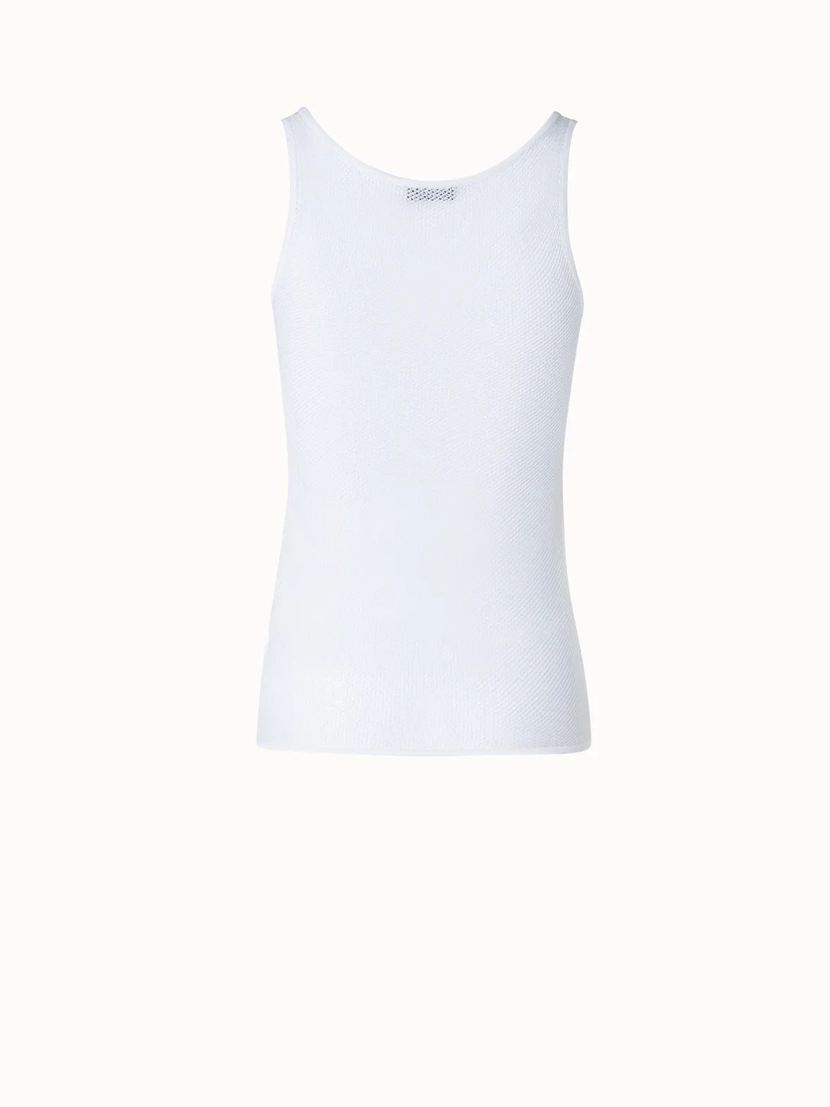 Tanktop aus Seiden-Mesh-Strick