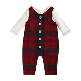 Tartan Overall Set