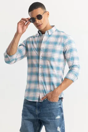 Tartan Square Blue Checks Shirt