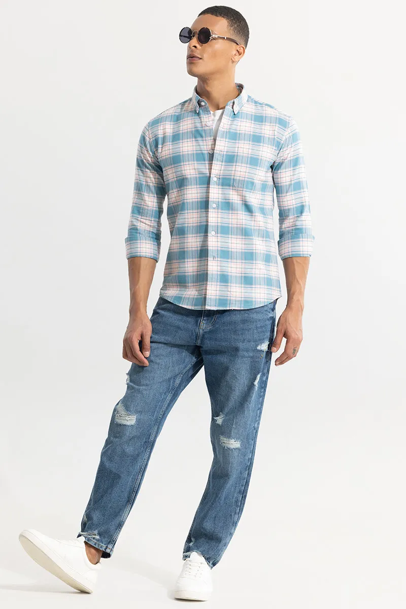 Tartan Square Blue Checks Shirt