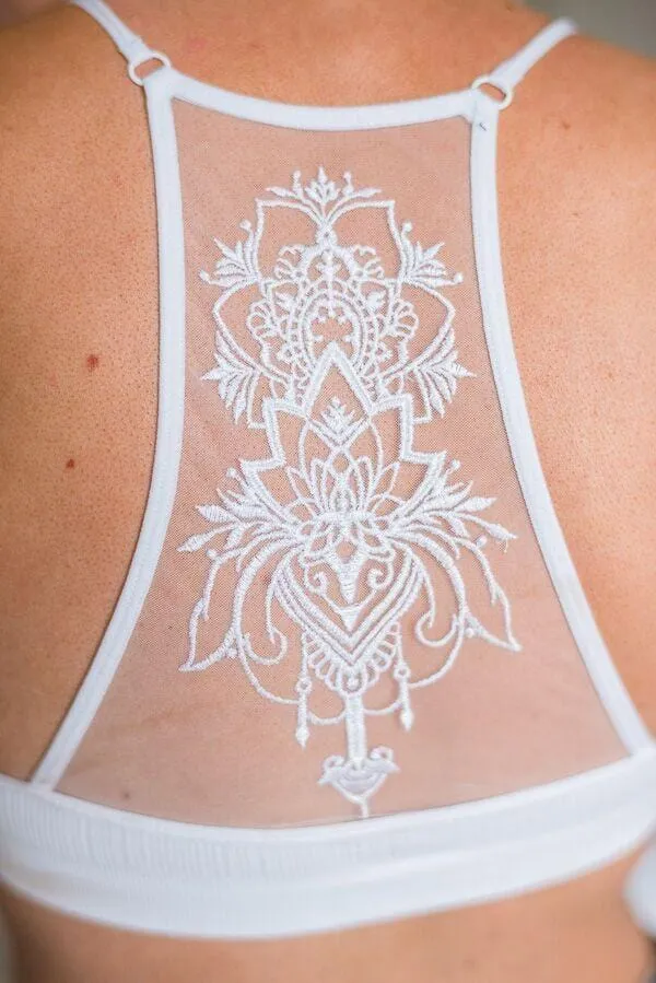 Tattoo Bralette - White