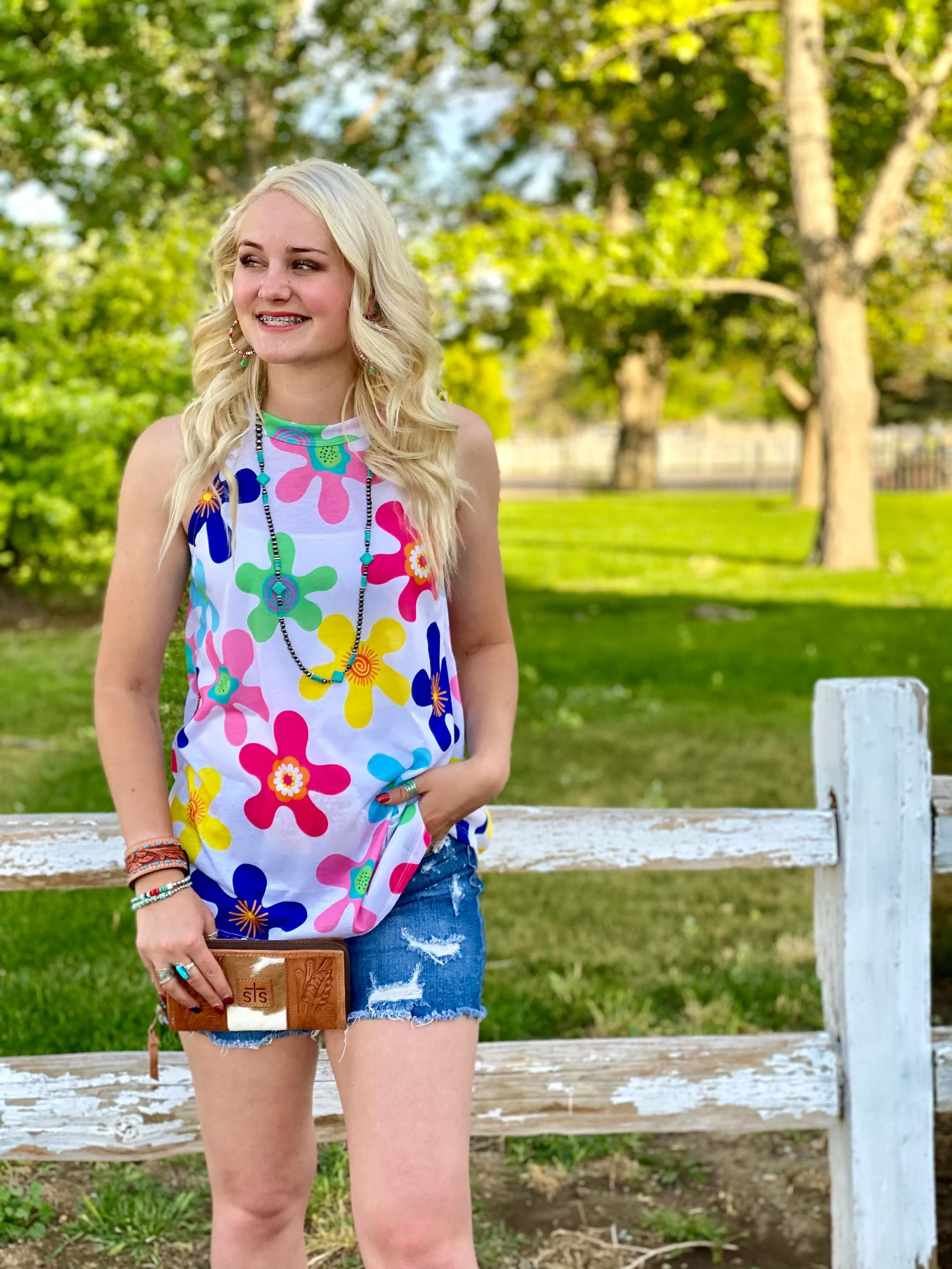 The Ashbury Flowers Tank Top