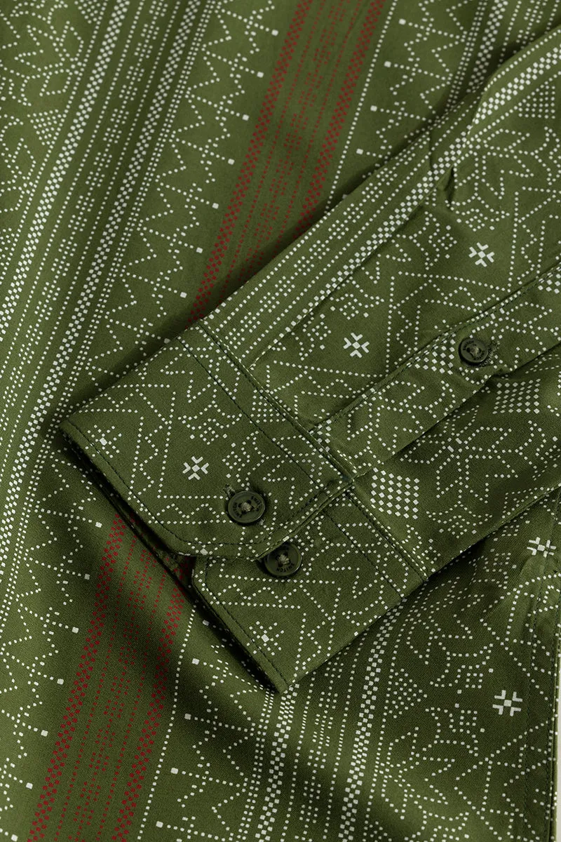 Tribal Artistry Olive Shirt