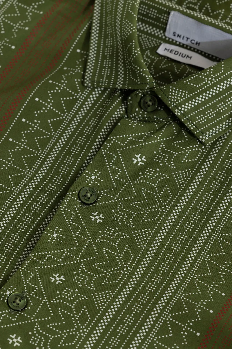 Tribal Artistry Olive Shirt