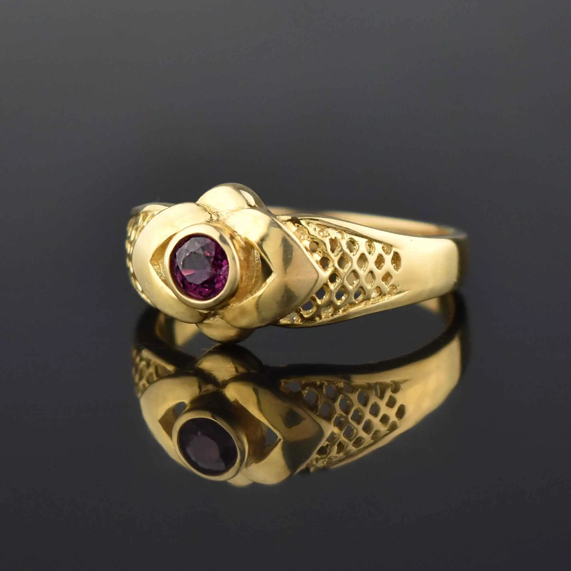 VIntage Art Deco Style 14K Gold Ruby Ring