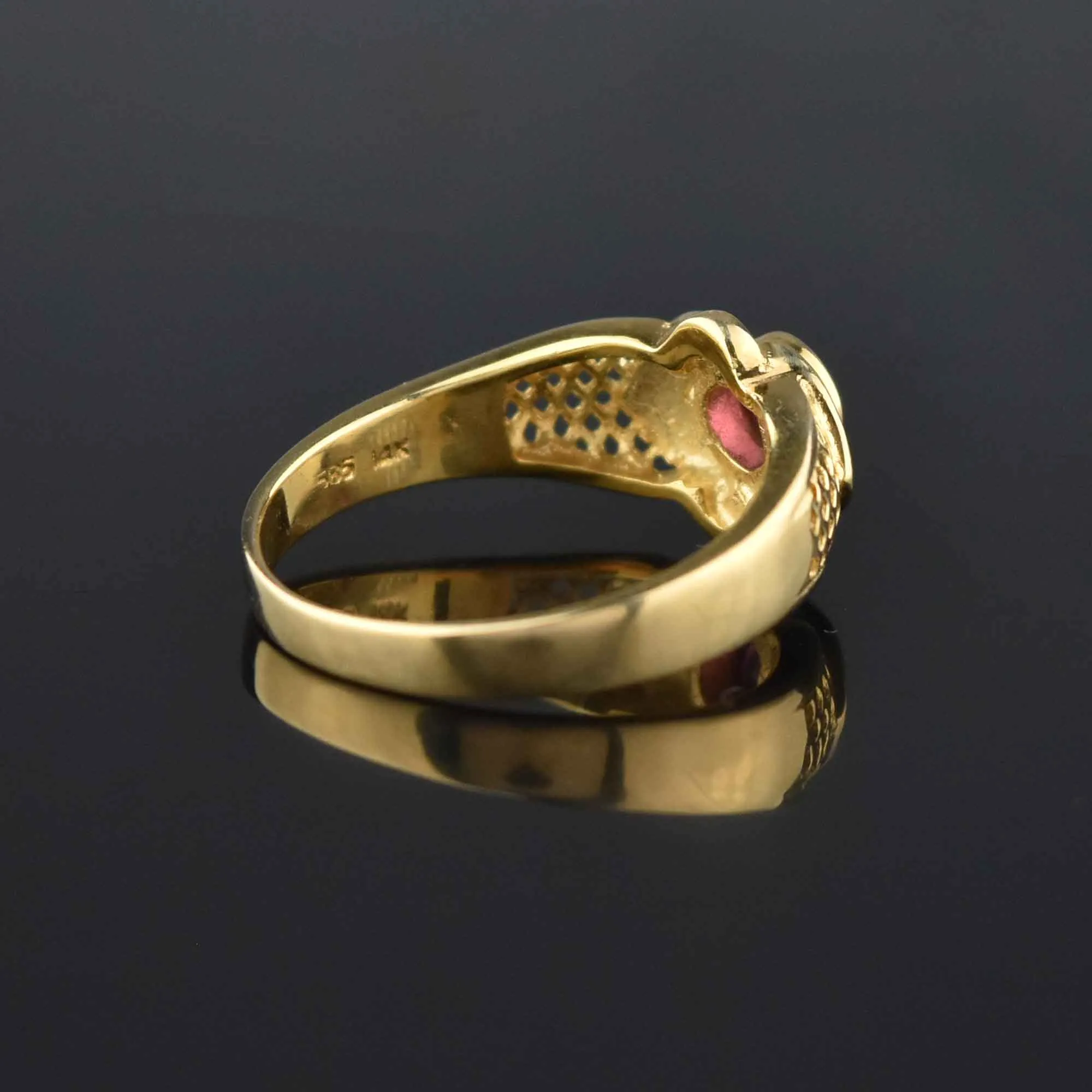 VIntage Art Deco Style 14K Gold Ruby Ring