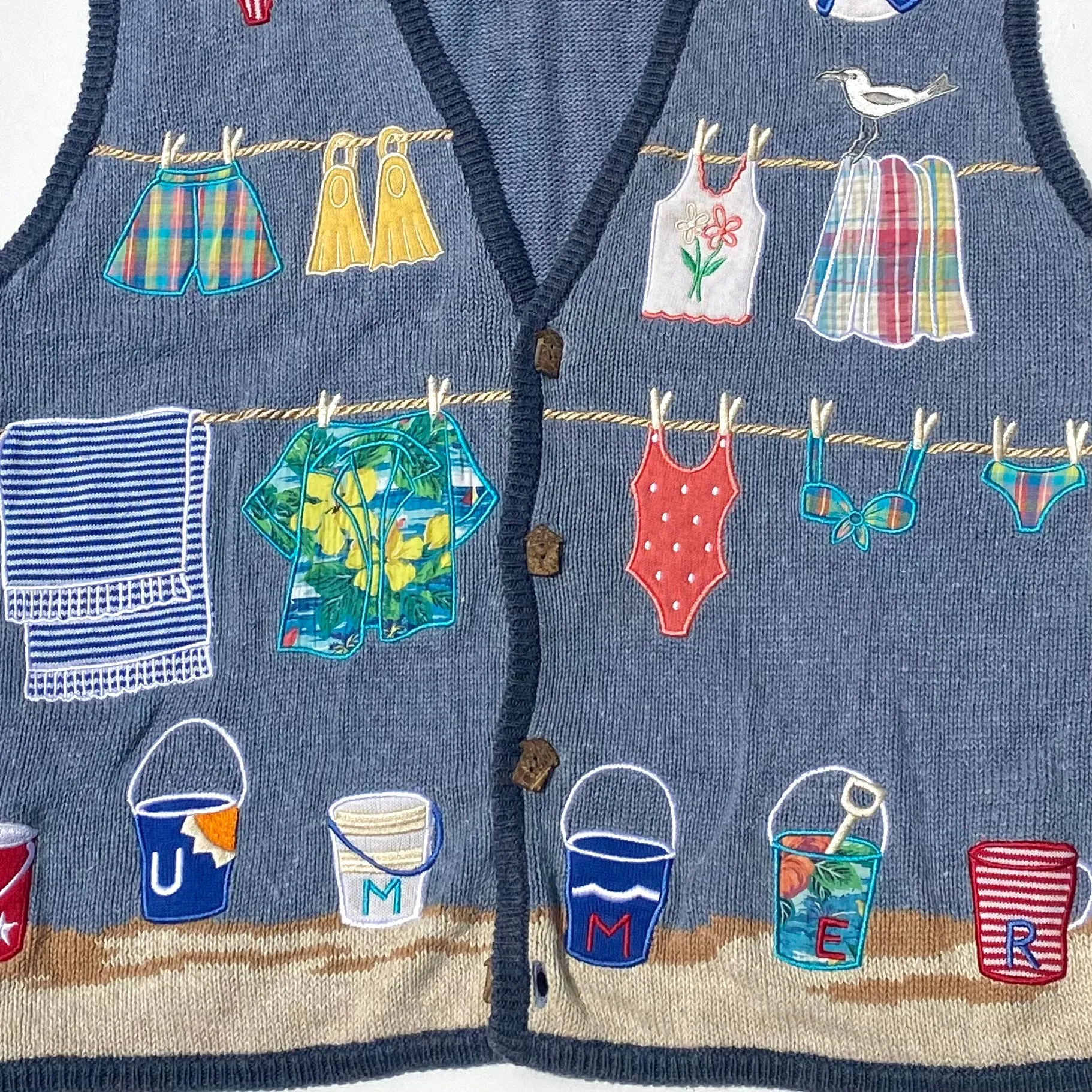 Vintage Coastal Knitted Vest