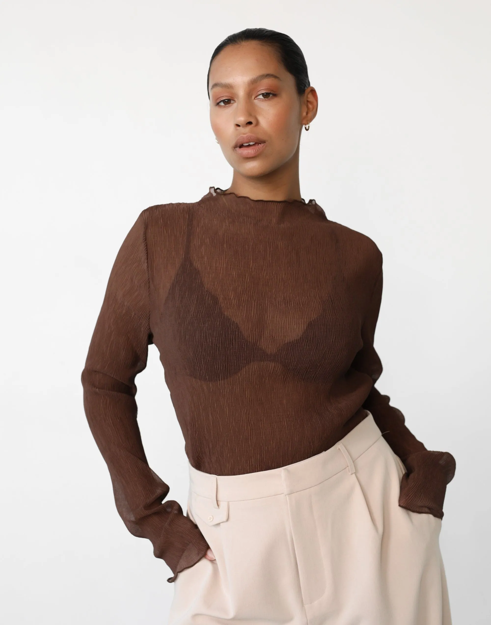 Vista Long Sleeve Top (Cocoa)