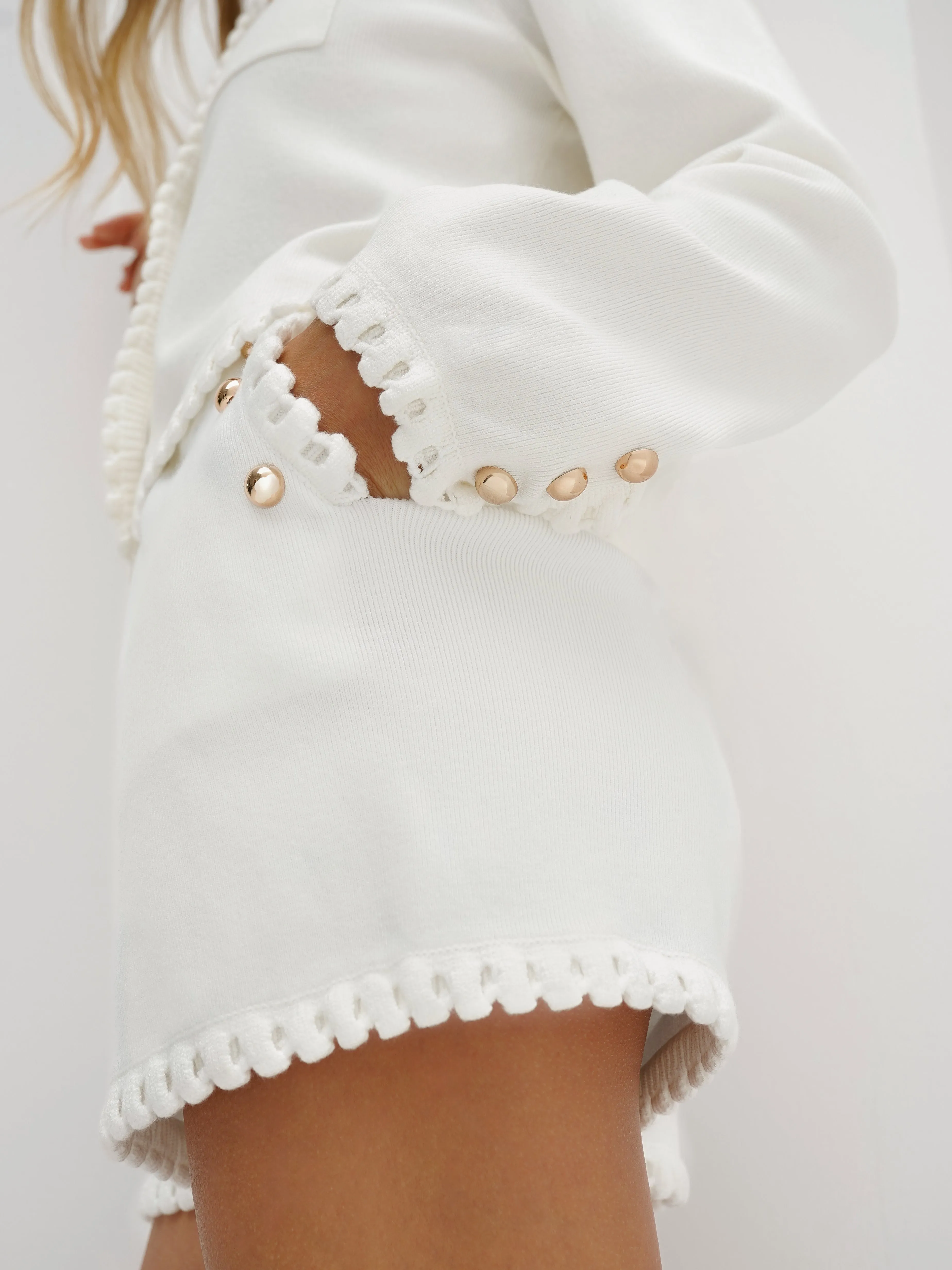 Vivienne Premium Knitted Cardigan | Ivory White