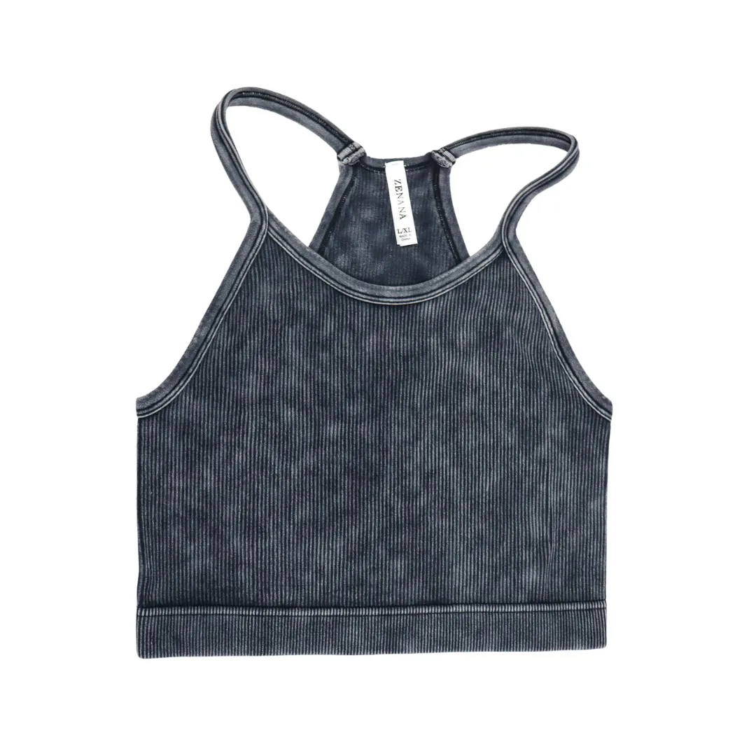 Washed Becca High Scoop Neck Bralette