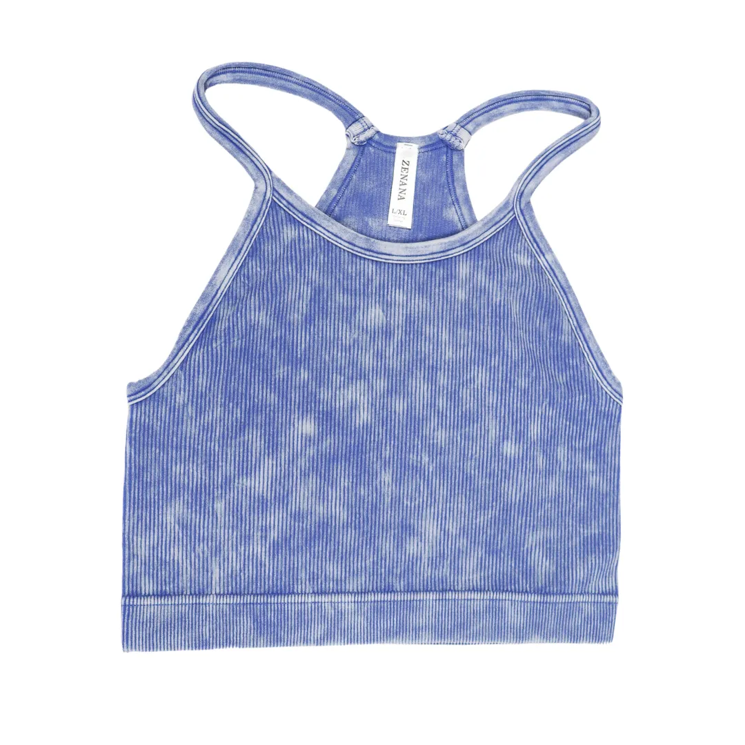 Washed Becca High Scoop Neck Bralette