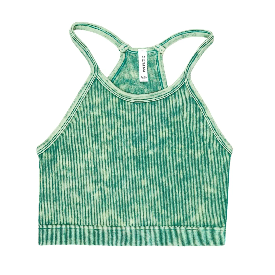 Washed Becca High Scoop Neck Bralette