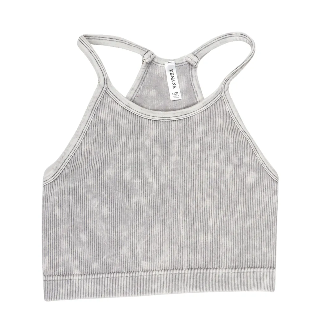 Washed Becca High Scoop Neck Bralette