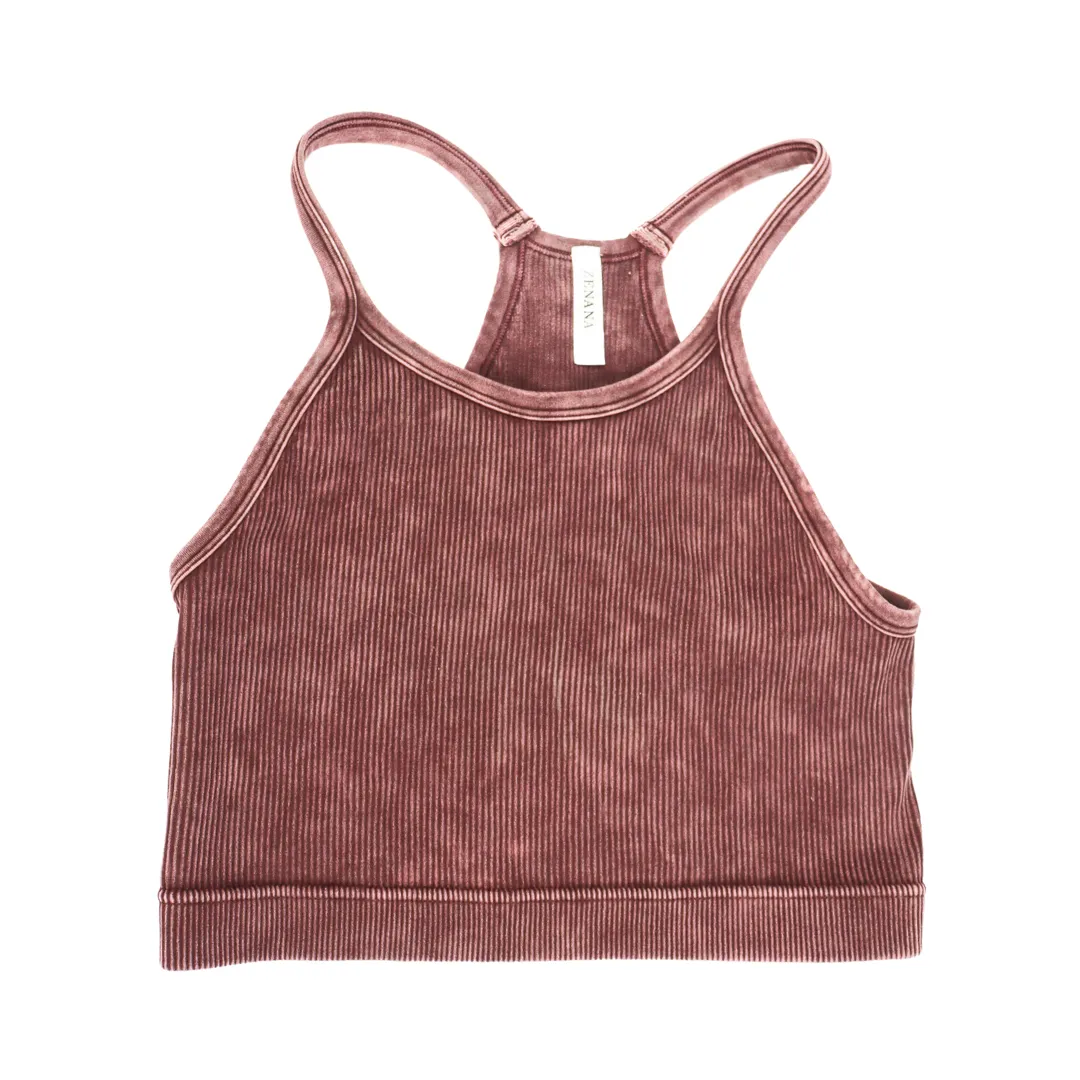 Washed Becca High Scoop Neck Bralette