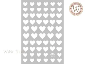 White Heart Adhesive Nail Art Sticker - 1 pc (R422W)