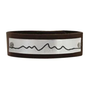 Wide Teton Leather Cuff Bracelet