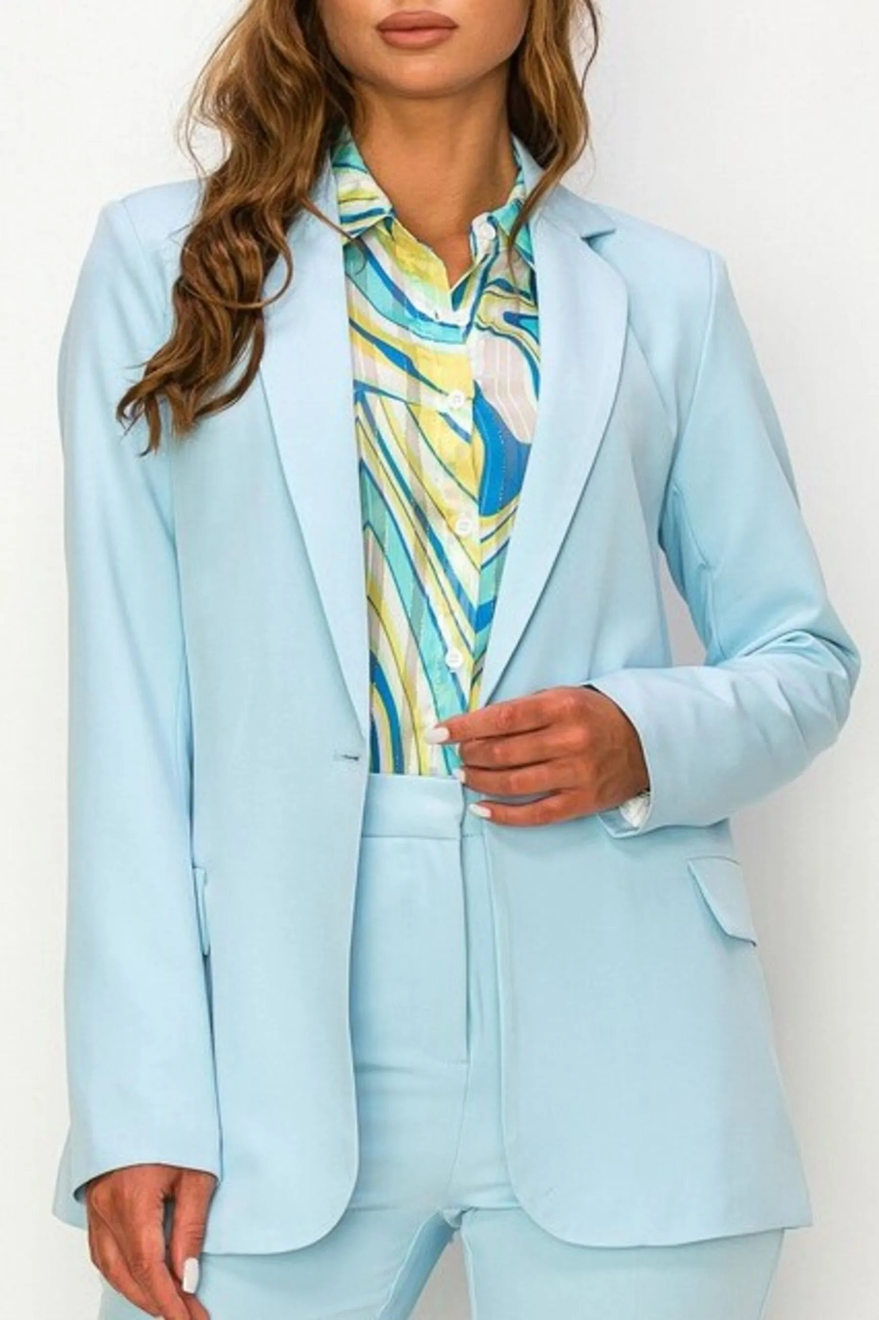 Women's Long Sleeve Single Button Jacket