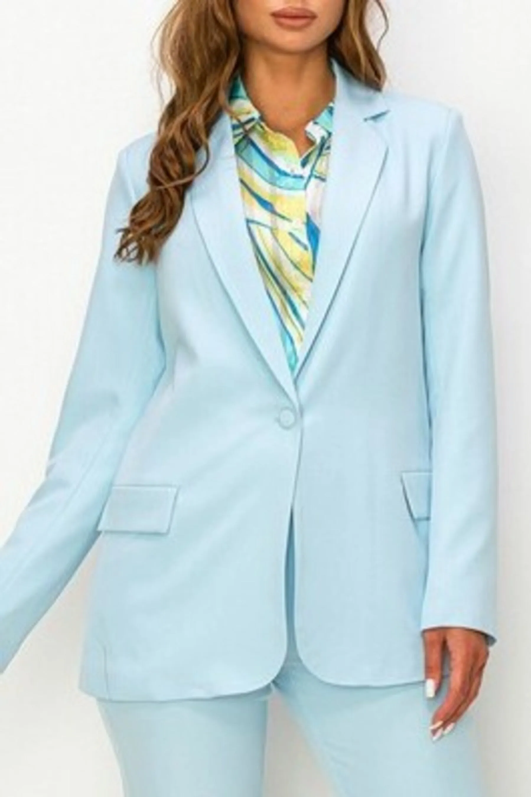 Women's Long Sleeve Single Button Jacket