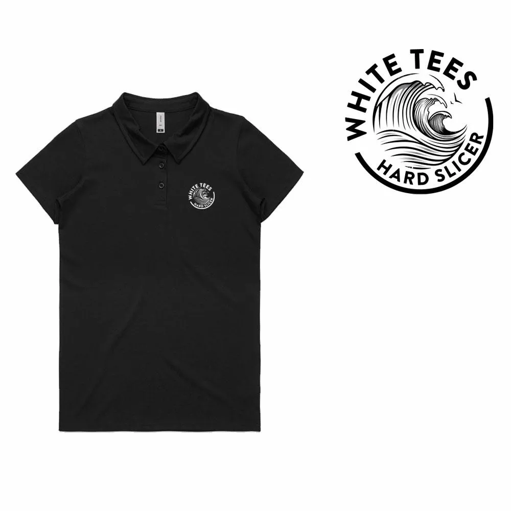 WOMEN'S White Tees Hard Slicer Performance Polo